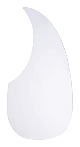 LIXBD, battipenna per chitarra, in plastica trasparente, a forma di goccia d acqua, battipenna per chitarra elettrica acustica folk da 100 a 100 cm, colore: bianco