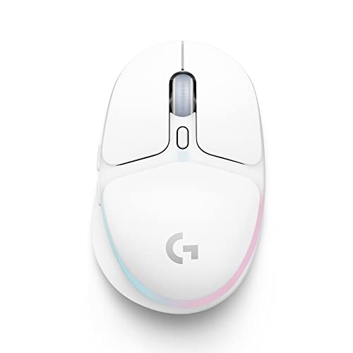 Logitech G G705 Mouse Gaming Wireless, Illuminazione Personalizzabile LIGHTSYNC RGB, LIGHTSPEED Wireless, Connettività Bluetooth, Leggero, Per PC Mac Laptop - Bianco