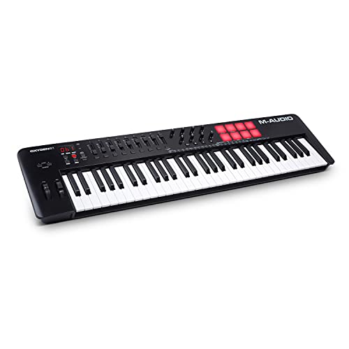 M-Audio Oxygen 61 MKV – Tastiera MIDI Controller USB a 61 Note con Pad Beat, Modalità Smart Chord & Scale, Arpeggiatore e Suite Software Inclusa
