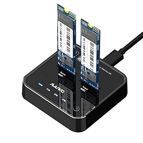 MAIWO K3016s 2 bay M.2 SATA SSD clone Docking station USB3.0 Gen1 5 Gbps funzione duplicatore lettore .