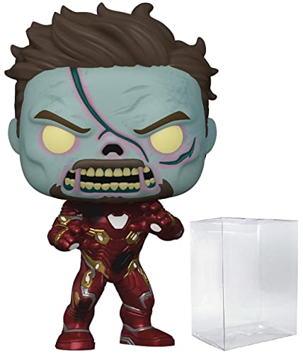 Marvel: What If? - Zombie Iron Man [Tony Stark] Funko Pop! Vinyl Figure (Bundled with Compatible Pop Box Protector Case)
