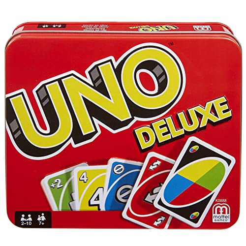 Mattel Games - UNO Deluxe, Gioco Di Carte Per Famiglie E Bambini 7+...