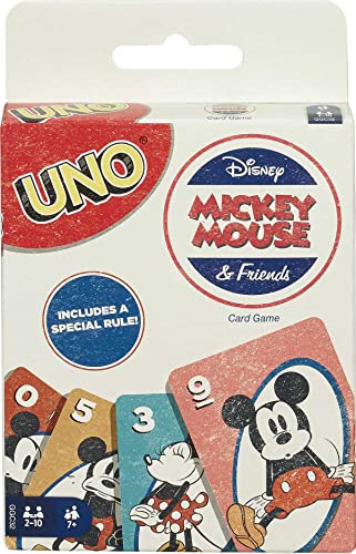 Mattel Games-Uno Versione Mickey Mouse, Gioco di Carte, GGC32