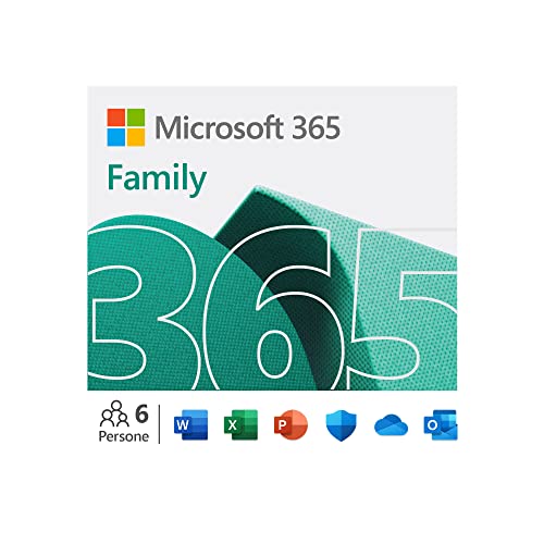 Microsoft 365 Family - Fino a 6 persone - Per PC Mac tablet cellulari - Abbonamento di 12 mesi - codice digitale
