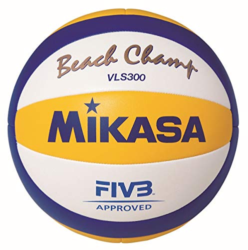MIKASA Beach Champ Vls 300, Pallavolo Unisex-Adult, Blu Giallo Bianco, 5