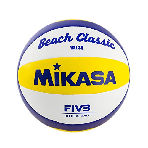 MIKASA Beach Classic Vxl30, PALLAVOLO Unisex Adulto, Blu Giallo Bia...