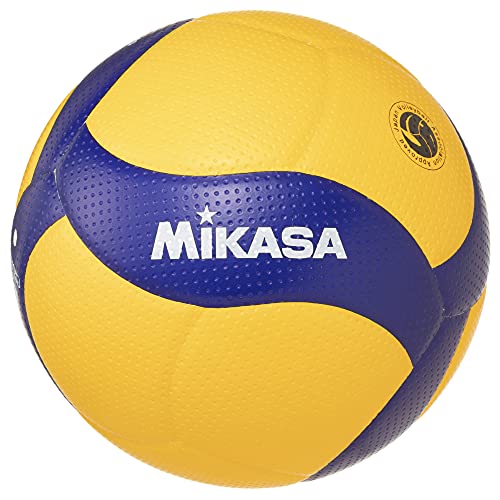 MIKASA Pallone Volley Gara V300W, Unisex Adulto, Blu Giallo, 5