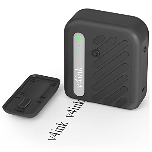 Mini Stampante Palmare Portatile v4ink B10 Connessione Wi-Fi Wireless con APP iOS Android (nera) per Codice a Barre Codice QR Data di Produzione Numeri Lotto Immagine Logo