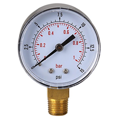 Misuratore Olio Manometro Bassa Pressione Idraulica 0-15 Compressore Aria Acciaio