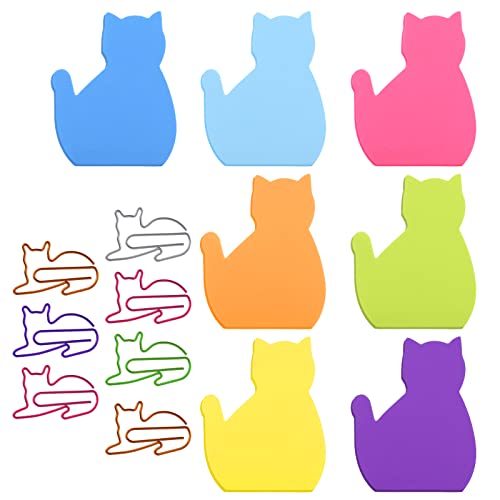 Molain Note adesive per gatti con graffette, note autoadesive per gatti, confezione da 7 pezzi, 210 fogli