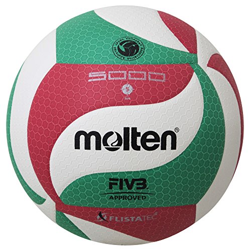 Molten V5M5000, Pallone Da Pallavolo, Colore: Bianco Verde Rosso