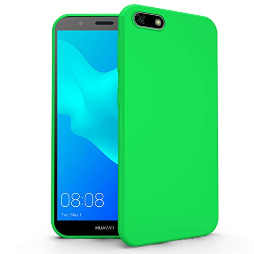 N NEWTOP Cover Compatibile per Huawei Y5 2018, Custodia TPU Soft Gel Silicone Ultra Slim Sottile Flessibile Case Posteriore Protettiva (Verde)