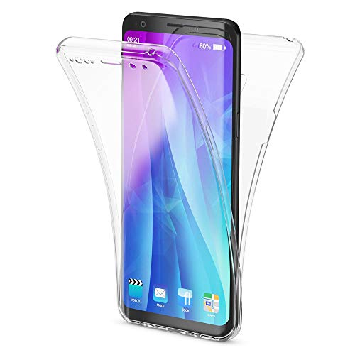 NALIA 360 Gradi Cover compatibile con Samsung Galaxy S9, Totale Custodia Protezione, Silicone Trasparente Sottile Full-Body Case, Protettiva Morbido Bumper Telefono Guscio, Colore:Trasparente