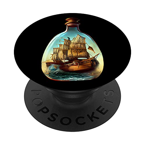 nave in bottiglia - pirata e marinaio PopSockets PopGrip Intercambiabile