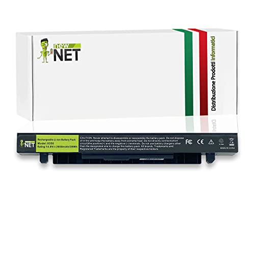 New Net Batteria A41-X550A compatibile con Asus F552C F550C K550C F552M A450 A450C A450CA A450CC A450L A450LA [2600mAh 14.4-14.8]