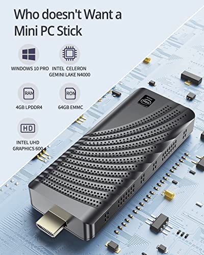NiPoGi Mini PC Stick, Intel Celeron N4000 Computer PC Stick Windows...