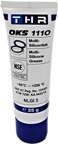 OKS - Grasso al silicone, adatto all uso alimentare per macchinette del caffè, rubinetteria, guarnizioni 25g