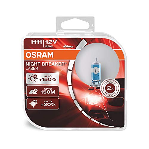 OSRAM NIGHT BREAKER LASER H11, +150% di luce in più, lampada aloge...