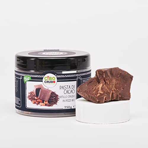 Pasta Di Cacao Crudo In Pezzi BIO - 250 g - Cioccolato Puro 100% Fave di cacao Biologiche Del Perù Qualità Criollo, Pezzi Solidi