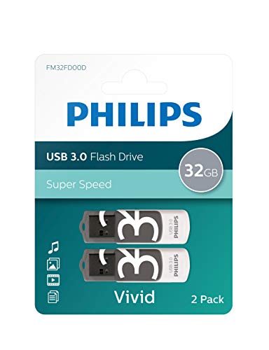 Philips - Flash Drive USB 3.0 32 GB Vivid Edition Grey 2 pezzi