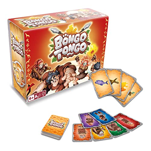 PLAY FUN BY IMC TOYS Bongo Tongo | Gioco di carte strategico a tema preistorico per bambini e bambine +6 Anni - Da 2 a 6 giocatori