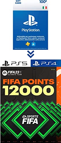 PlayStation Store Gift Card per FIFA 23 Ultimate Team - 12000 FIFA Points - Codice download per PS4 PS5- Account italiano