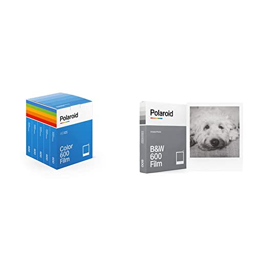 Polaroid - 6013 - Pellicola Istantanea Colore Per 600 E I-Type - 5 Confezioni - 40 Foto & - 6003 - Pellicola istantanea nero e bianco per 600 e i-Type