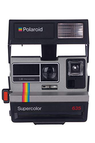 Polaroid Supercolor 635 - Fotocamera a pellicola istantanea, colore: Argento con arcobaleno