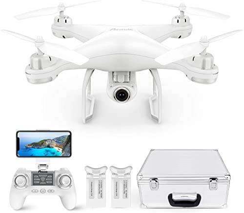 Potensic T25 Drone con Telecamera 2K, Drone GPS 9 Axsi Gyrospace, Drone Professionale FPV RC Quadcopter, Droni Telecamera 120 ° Grandangolo Regolabile, Drone per Principanti con 2 Batterie e Valigia