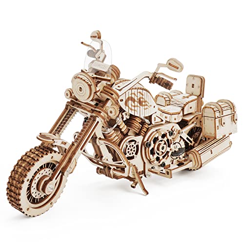 ROKR 3D Puzzle in Legno Modellismo da Costruire Adulti Ingranaggi meccanici Moto da Crociera, Cruiser Motorcycle