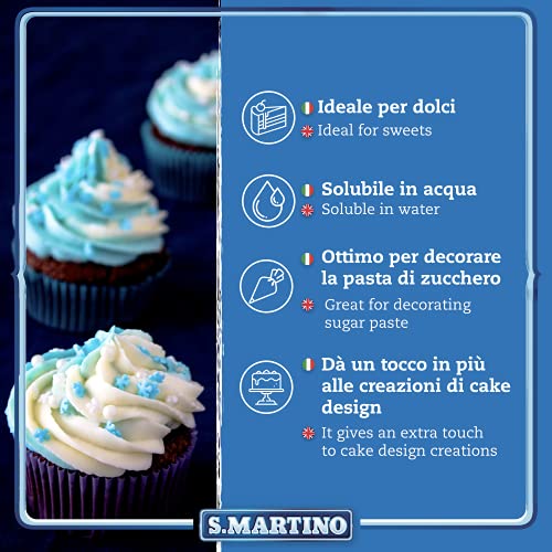 S.MARTINO - Colorante per Uso Alimentare Colore Blu, 1 Barattolo da...