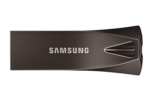 Samsung Memorie Bar Plus USB Flash Drive, USB 3.1, Type-A, Velocità di Lettura Fino a 400 MB s, 128 GB, Grigio Titanio (MUF-128BE4)