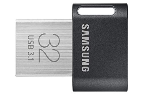 Samsung Memorie Fit Plus USB Flash Drive, USB 3.1, Type-A, Velocità di Lettura Fino a 200 MB s, 32 GB, Grigio Titanio (MUF-32AB)