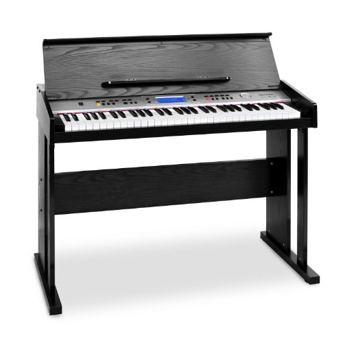 Schubert Carnegy-61 - Tastiera, Keyboard, 61 Tasti, Touch Sensitive, 100 ritmi, 136 Strumenti, 8 Canzoni Demo, Casse Stereo, Registrazione, Learning Function, Uscita Line, Midi, Nero