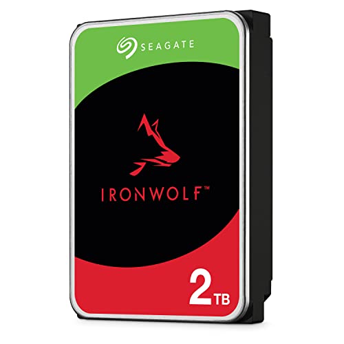 Seagate IronWolf, 2 TB, Hard Disk SATA da 6 GBit s HDD, CMR 3,5  5.900 RPM, Cache da 64 MB per NAS con Sistema RAID, 3 anni Rescue Services (ST2000VN004)