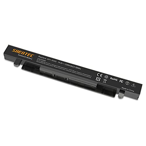 Shentec A41-X550A Batteria per ASUS X550C F550C F550 F552 X552C F450 F550L X550 X550CA X550CL X450 X452 X552 A550 A550L K550 P550 R510 R510C R510L R510J R510JK R510V 4-Cell 14.4V 2200mAh