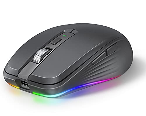 SROSSTEC Mouse Wireless, 2400 DPI Ricaricabile Mouse Bluetooth, Wir...