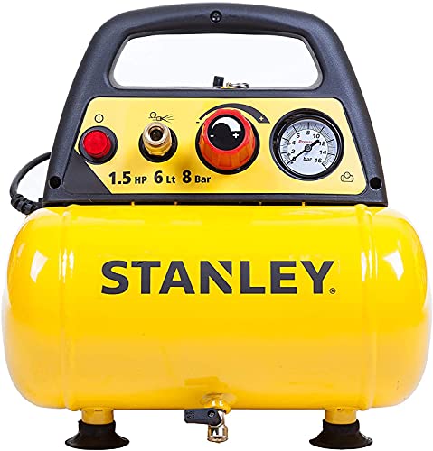 Stanley D 200 Compressore 6 Lt 1,5HP, pressione max 8 bar 116 PS, Rumorosità: 97 dB