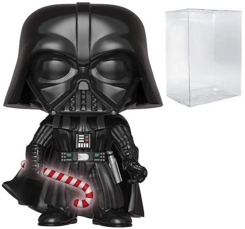 Star Wars: Holiday - Darth Vader with Candy Cane Glow-in-The-Dark Chase Funko Pop! Vinyl Figure (Bundled with Compatible Pop Box Protector Case)