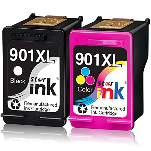 Starink 901XL Cartuccia inchiostro rigenerata di ricambio per Hp 901 XL 901XL per HP Officejet 4500 J4580 J4680 J4500 G510n G510g G510a J4660 J4524 J4540 J4624 J4640 J4600 J4560 J4585 (Nero Colore)