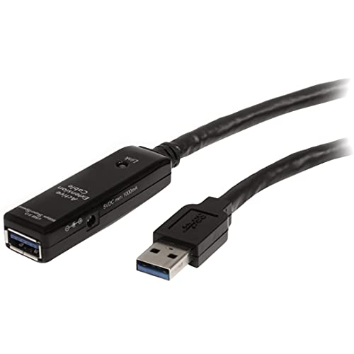 StarTech.com Cavo di prolunga USB 3.0 attivo da 10 m con alimentatore AC - Schermato - Cavo di prolunga USB maschio a femmina - Estensione di linea USB 3.1 Gen 1 Tipo A (5Gbps) (USB3AAEXT10M)