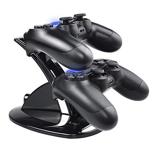 Tihokile Caricatore controller ps4, Caricabatteria Dual USB Docking Station Stand per PS4 PS4 Slim PS4 Pro