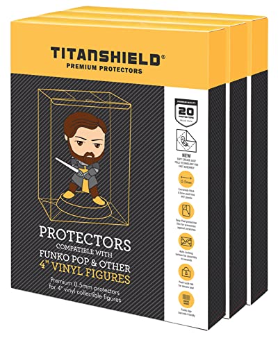 TitanShield - Protezioni per figure in vinile da 10 cm, 60 pezzi...