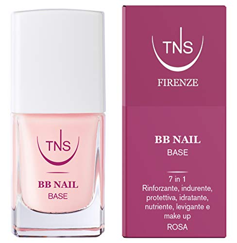 TNS Cosmetics - BB NAIL base smalto e trattamento rinforzante 7 in 1 per unghie - 10 ml - rosa