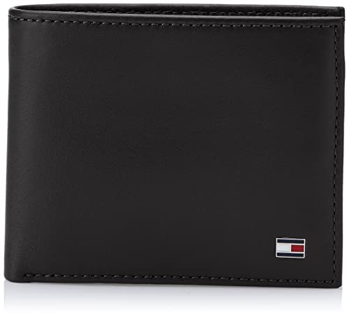 Tommy Hilfiger Portafoglio Uomo Eton Mini CC Wallet in Pelle, Nero (Black), Onesize
