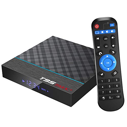 TUREWELL Android Box, T95 MAX+ Android 9.0 TV Box Amlogic S905X3 Quad-Core Cortex-A55 4GB RAM 32GB ROM Media Player with 8K BT4.0 2.4G 5.0GHz Dual-Band WiFi