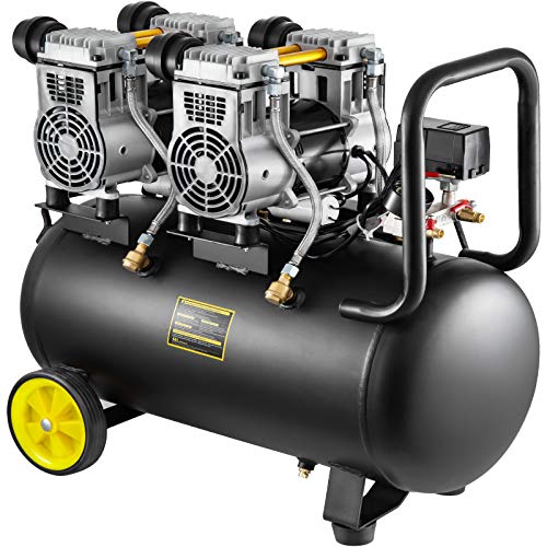 VEVOR Compressore d aria Senza Olio a 68DB, 50L, Compressore d aria...