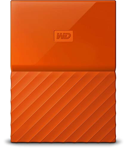 Western Digital My Passport Hard Disk Esterno Portatile, USB 3.0, Software di Backup Automatico, per PC, per Xbox One e PlayStation 4, 4 TB, Arancione