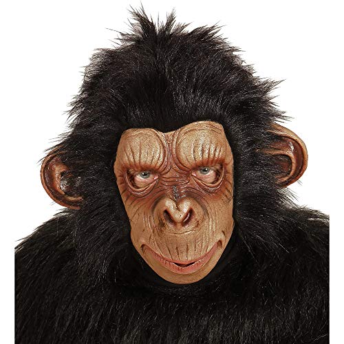 WIDMANN MILANO PARTY FASHION Maschera scimpanzé con pelo in peluch...