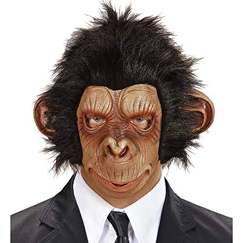 WIDMANN MILANO PARTY FASHION Maschera scimpanzé con pelo in peluch...